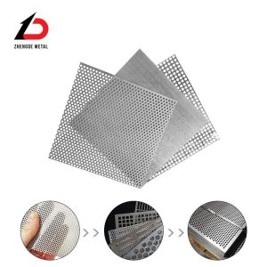 Punching Hole Decorative Aluminium Perforated Metal Mesh Round Hole 1220 X 2440