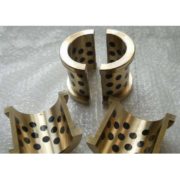 Quality Cylinder Flanged Cast Bronze Bearings With Solid Lubricant Plugs for sale