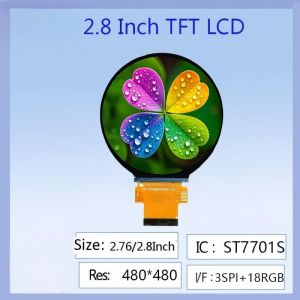 China 2.76-2.8 Inch Round IPS TFT LCD Display | 480×480 Pixels High-Res, ST7701S Driver Chip, 3SP Specification, Anti-Glare HD View for Industrial Control Panels & Mini Test Instruments on sale