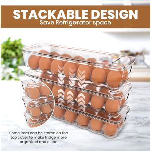 Buy cheap Home Egg Container With Lid And Handle For Refrigerator Organization- Pack Of 2 - Clear Stackable Egg Holder For Kitchen Or Pantry Organizers And from wholesalers