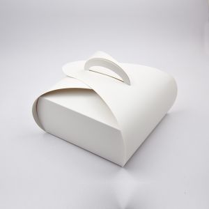 Buy cheap Custom Lightweight White Cake Box With Handle Food Packaging Box from wholesalers