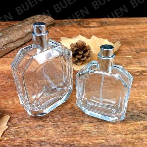 Buy cheap Crimp Neck Glass Spray Perfume Bottles Screen Printing Long Square from wholesalers