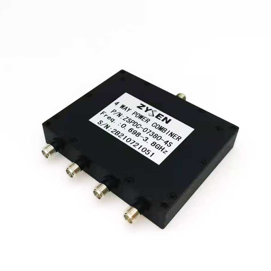 China RF Microwave 4 Way Power Combiner 0.698GHz To 3.8GHz 20W on sale