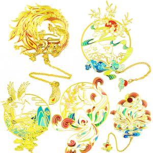 Buy cheap Custom Metal Enamel Magnetic Bookmarks Gold Sliver Plated Painted product