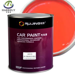 ISO9001 Orange Red Car Paint 2K Spray Acrylic Refinishing Coating 0.5L 1L 2L 4L