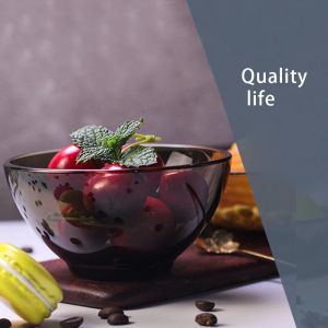 Buy cheap Simple 4mm Thick Grey Transparent Glass Saucer Set from wholesalers