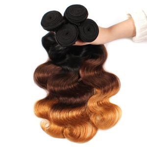 New Arrival Ombre 3 Color Color Body Wave 100% Human Hair Weft Extensions