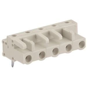Buy cheap Female connector; with angle pins;with 2 locking latches; pin spacing 7.5mm / 0.295 in from wholesalers