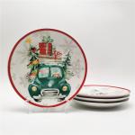 Buy cheap Personalized Christmas Ceramic Plate Set Luxury Round Edge Shape from wholesalers