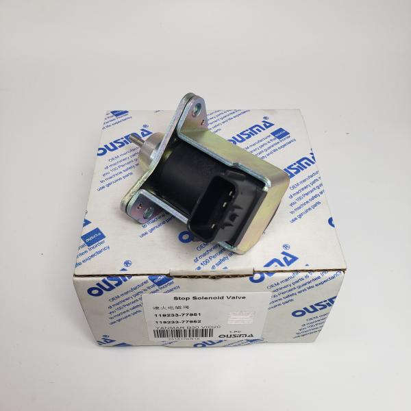 Fuel Shut Off Stop Solenoid Valve 119233-77951 119233-77952 For YANMAR B30