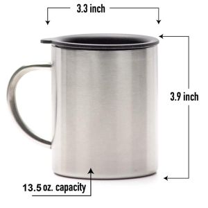Shatterproof Thermal Wine Stainless Steel Cup With Handle Classic Style