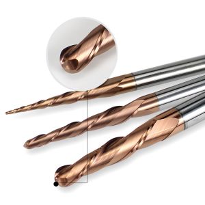 Tungsten Steel 2 Flute Coated Taper Ball End Mill Cnc Router Bits for Wood