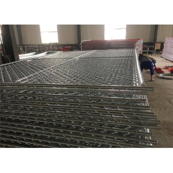 6-foot x 10-foot chain link temporary mesh fence 1-1/4 inch pipes, mesh 2-3/8