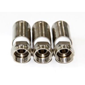 Buy cheap Compression F Male Coaxial Cable Connector Red Ring RG6 RG59 Terminator CCTV CATV from wholesalers