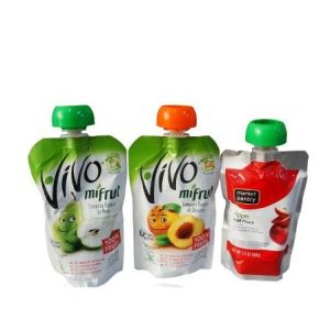 Custom free shape water spout pouch, Plastic bottle shape water spout bag with