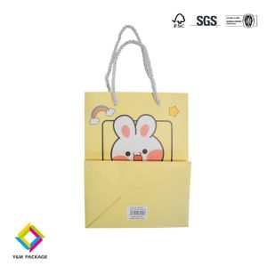 Buy cheap Laminated Paper Bags For Gift Custom Logo Gift Bag With Ribbon Handle from wholesalers
