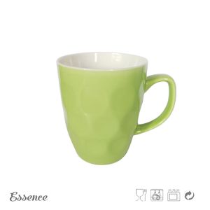 Buy cheap Custom Bone China Mugs Optional Color Embossed Water With Handle product