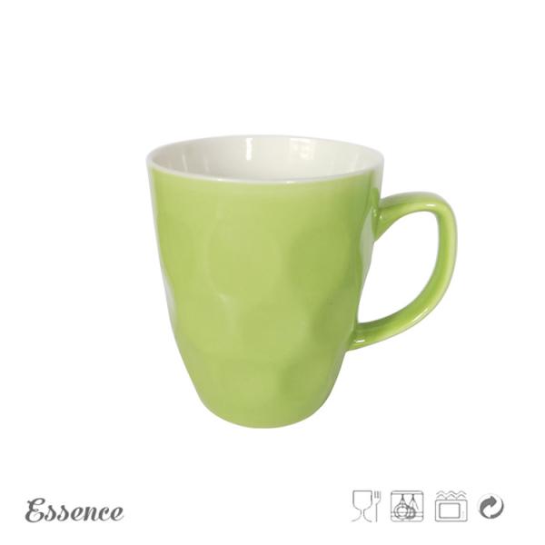 Buy cheap Custom Bone China Mugs Optional Color Embossed Water With Handle from wholesalers
