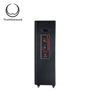 15 Inch Multifunction Mobile Speaker With Wheels Guitar Trolley Loudspeaker