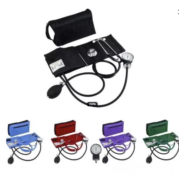 Quality Manual Aneroid Sphygmomanometer with Stethoscope Steel and Plastic Material for sale