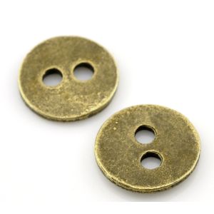 Buy cheap Ancient bronze&Ancient Silver Metal Jeans Shirt Button Retro Engraved Patterns Material Zinc Alloy from wholesalers