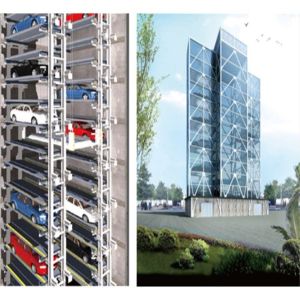 Buy cheap Traction Comb Automated Parking Tower 25 Levels Vertical Parking System product
