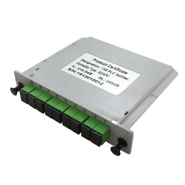 Quality SC/APC G657A1 FTTH 1x8 PLC Splitter LGX Cassette Box for sale