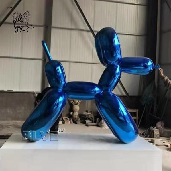 Quality Balloon Dog Sculpture Jeff Koons Plating Stainless Steel Blue Custom Size for sale