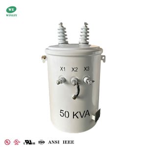 Buy cheap 50kva Pole Mounted Transformer 12.47kv To 277v Oil Filled Distribution Electric Pole Transformer UL Listed from wholesalers