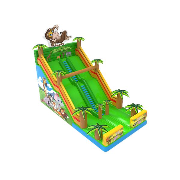 Buy cheap Forest Animals Inflatable Monkey Slide With Palm Trees from wholesalers