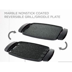 Buy cheap 3 In 1 Electric Frying Pan With Cool Touch Handles, reversible table grill with glass lid, detachable plates from wholesalers