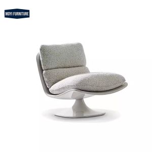 Buy cheap Leisure Chair Custom Wood Base Sponge Lounge Chair Featuring Elegant Leather Warm Teddy Fabric for Villa Hotel Comfort from wholesalers