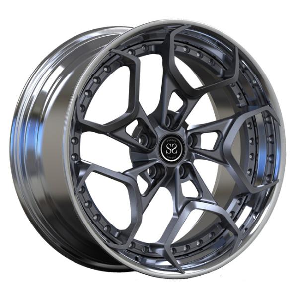 Quality Custom Polish 2 Piece Forged Rims Wheels 20inch For Mercedes Benz A35 Grey for sale