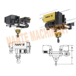 5 m / 20 min Trolley Speed Electric Wire Rope Hoist with Modularize Construction