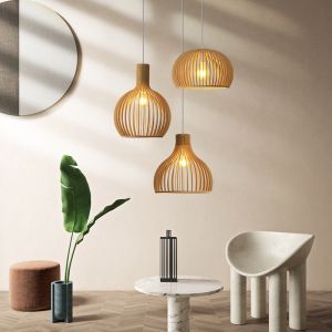 Buy cheap Modern hand made retro wooden pendant lights Japan style Tea Room Secto Octo 4241 Pendant lamp Droplight(WH-WP-41) from wholesalers