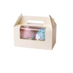Buy cheap Recyclable CupCake Takeaway Custom Food Packaging Boxes Spot UV from wholesalers