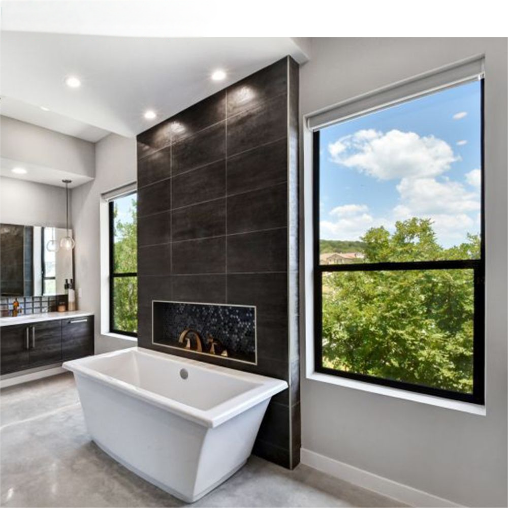 Traditional Design Modern Aluminum Window with Push Opening Pattern and Roller