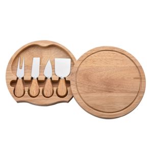 Buy cheap Round Bamboo Swiveling Cheese Board And Knife Set Housewarming Gift from wholesalers
