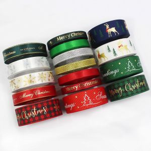 Buy cheap White red grosgrain merry Christmas snowflake printed christmas wire edge ribbon roll set from wholesalers