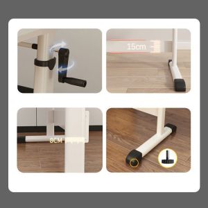 Adjustable Height Hand Crank Coffee Table for Living Room Customized Wooden