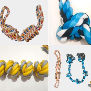 Chewer Toy Large Dog Aggressive Colors Crocheted Indestructible Rope Polyester