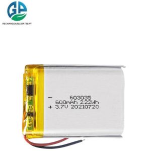 Rechargeable Battery Quality Small Lithium Polymer Batterie Lipo603035 Lipo