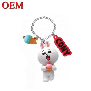 OEM Customized Plastic PVC Pretty Cartoon Figure Action keychain toy