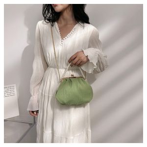 Buy cheap 2024 NEW RETRO FAIRY SOLID COLOR SMALL BAG WHITE HAND PEARL BAG WOMEN'S NET YARN INS SIMPLE CROSSBODY BAG from wholesalers
