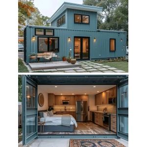 Buy cheap Luxury Prefabricated Flat Pack Container Home With Bedroom / Bathroom from wholesalers