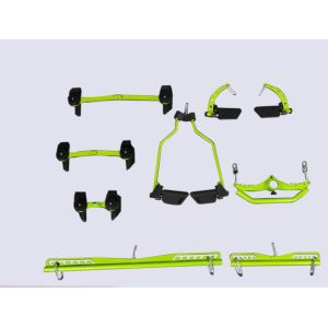8pcs/set Gym back handle Back muscles training rowing high position low pull