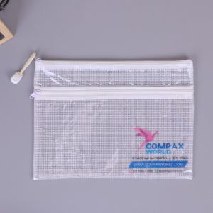 Buy cheap Small PVC Document Pouch Travel Storage Transparent Clear Zip Slider Envelopes Folders from wholesalers