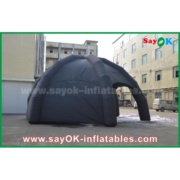 Inflatable Wedding Tent Black PVC Inflatable Air Tent / Advertising Dome Spider Tent With Blower