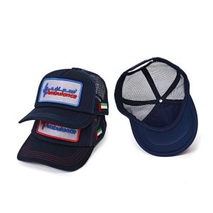 Buy cheap 100% Polyester Mesh Trucker Caps With Velcro Patch Curved Brim from wholesalers