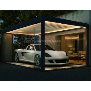 Buy cheap Opening Shutters Retractable Roof Canopy Patio Rainproof Gray Gazebo Bioclimatic from wholesalers